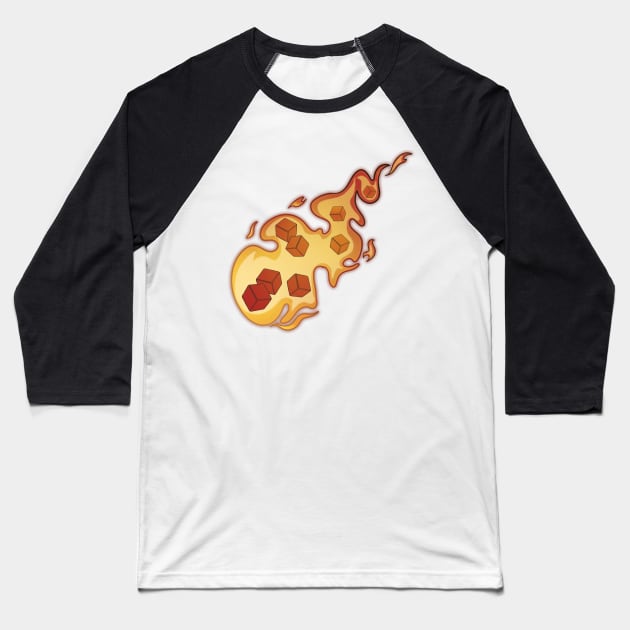 Fireball Baseball T-Shirt by CrowleyCreations